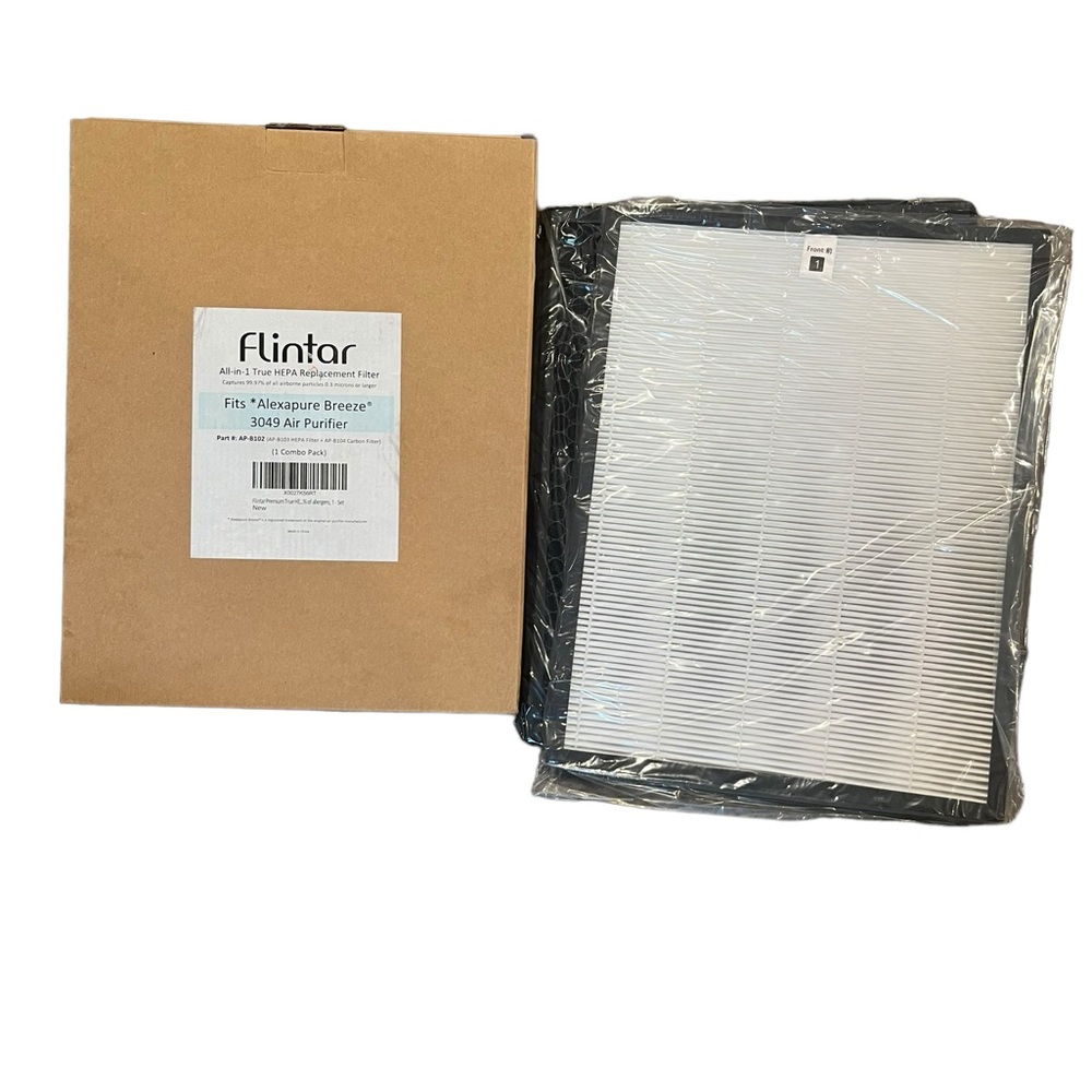 NWT Flintar All In One HEPA Replacement Filter Combo Pack 3049 Alexapure Breeze